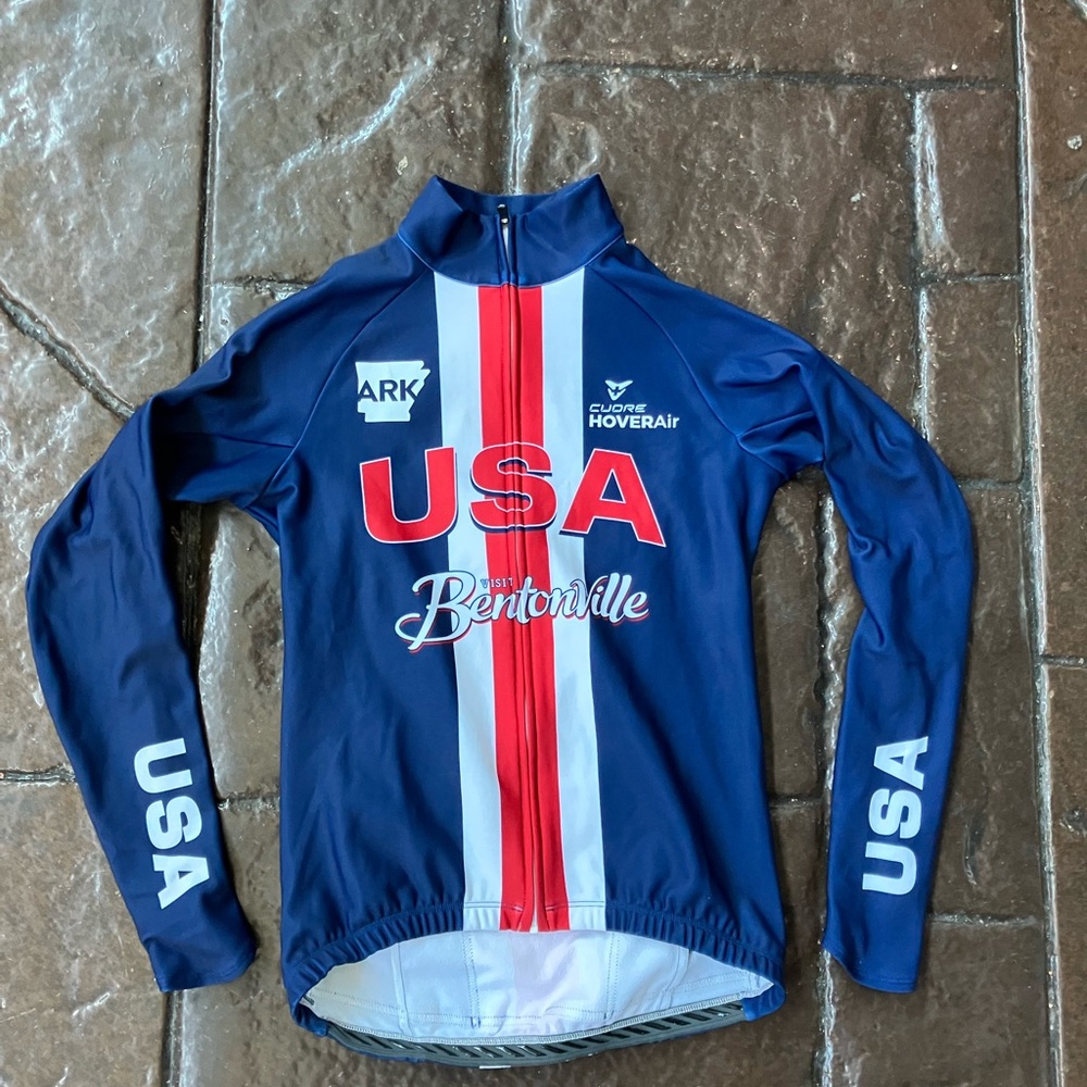 Cuore Cycling Fleece Lined top Team USA XS